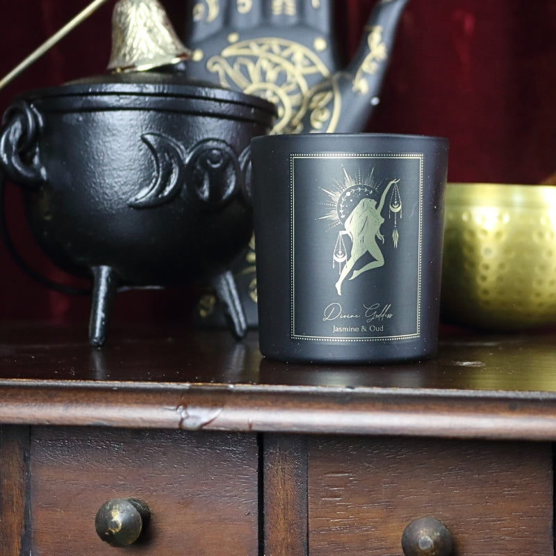 Divine Goddess Manifestation Candle Jasmine & Oud 100g in Jar