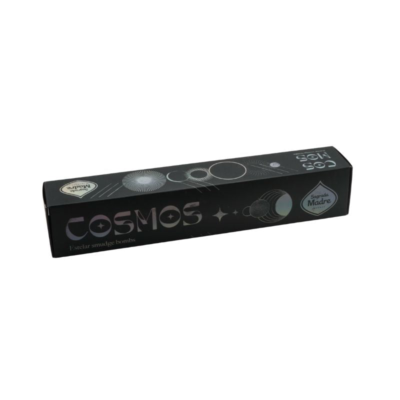 Black box with 'Cosmos' branding on a white background