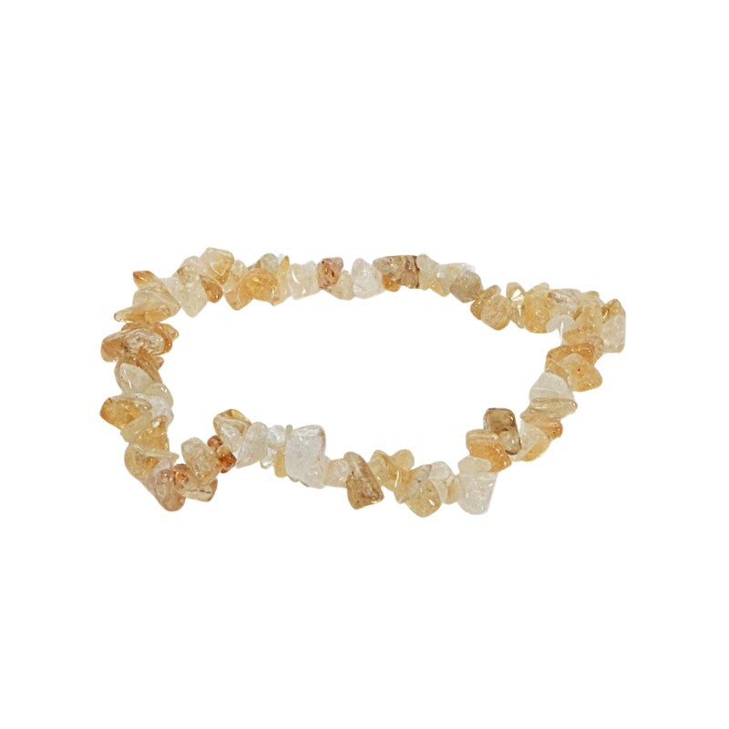 Citrine stone bracelet on a white background