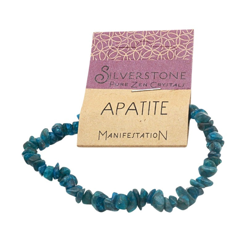 apatite bracelet on a white background