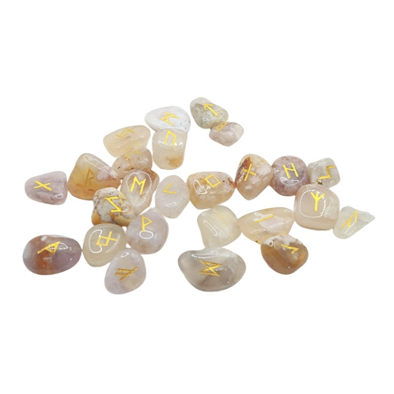 set of blossom agate runes