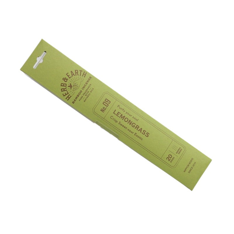 rectangular flat packet of herb and earth incense made with recycled cardboard