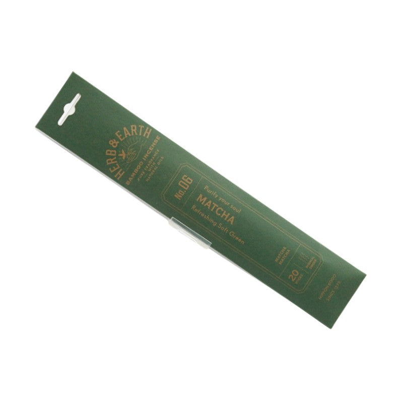 rectangular flat packet of herb and earth incense made with recycled cardboard