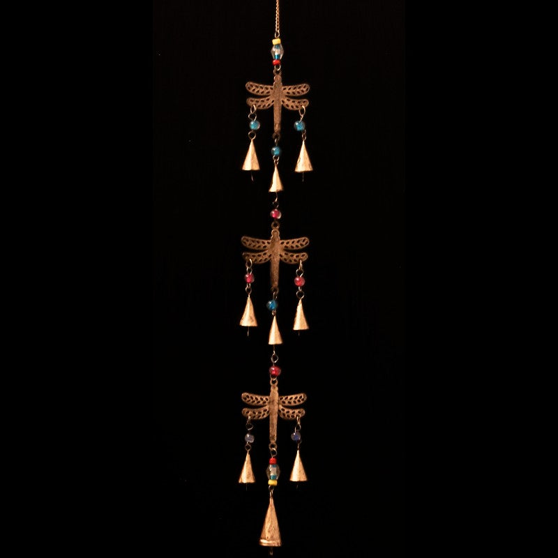 gold dragonfly wind chimes