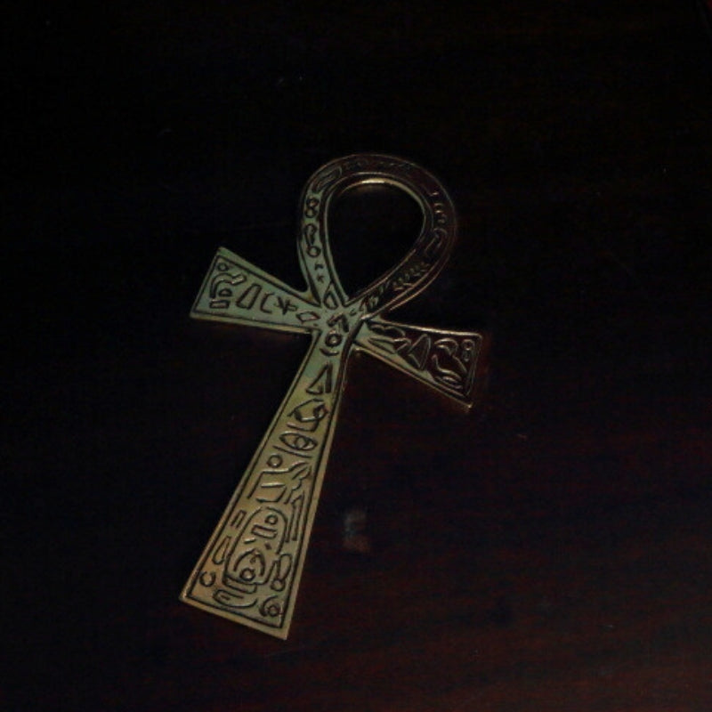 Large Brass Ankh Altar Tile
