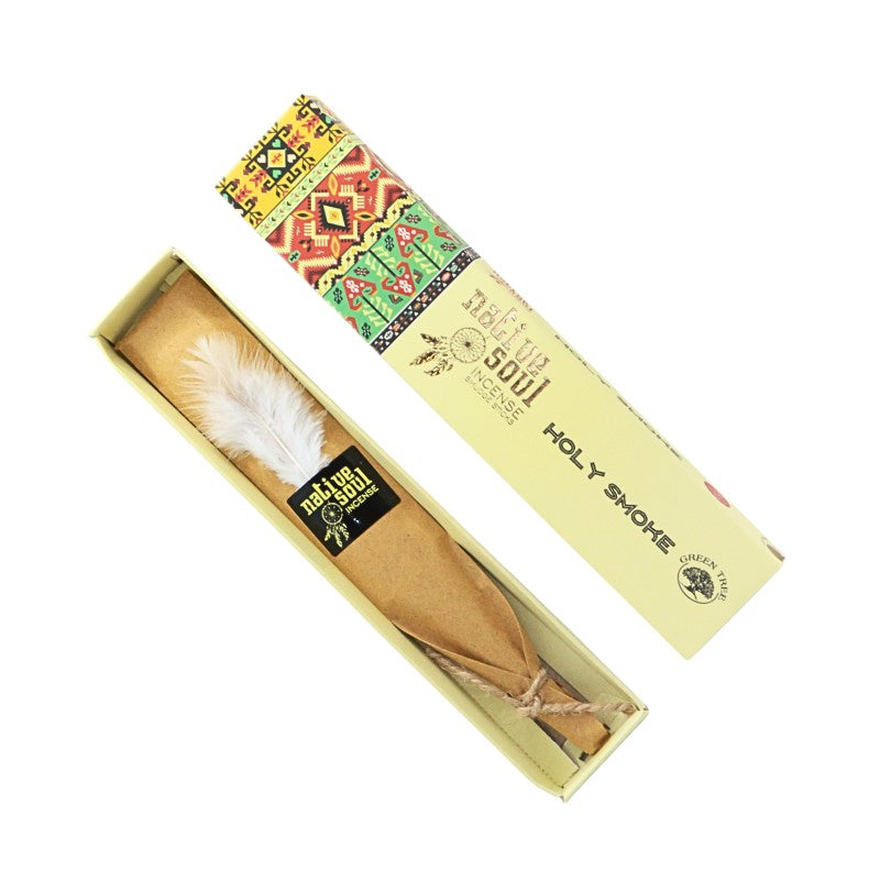 Native Soul Holy Smoke product in a decorative box on a white background