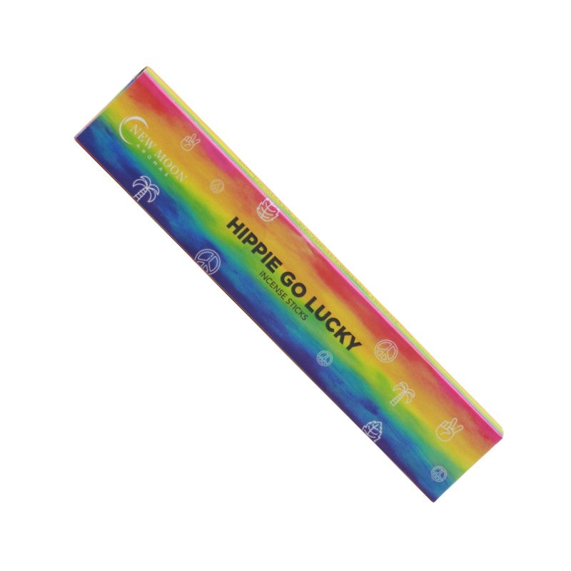 Rectangular box of “New Moon” incense on a white background