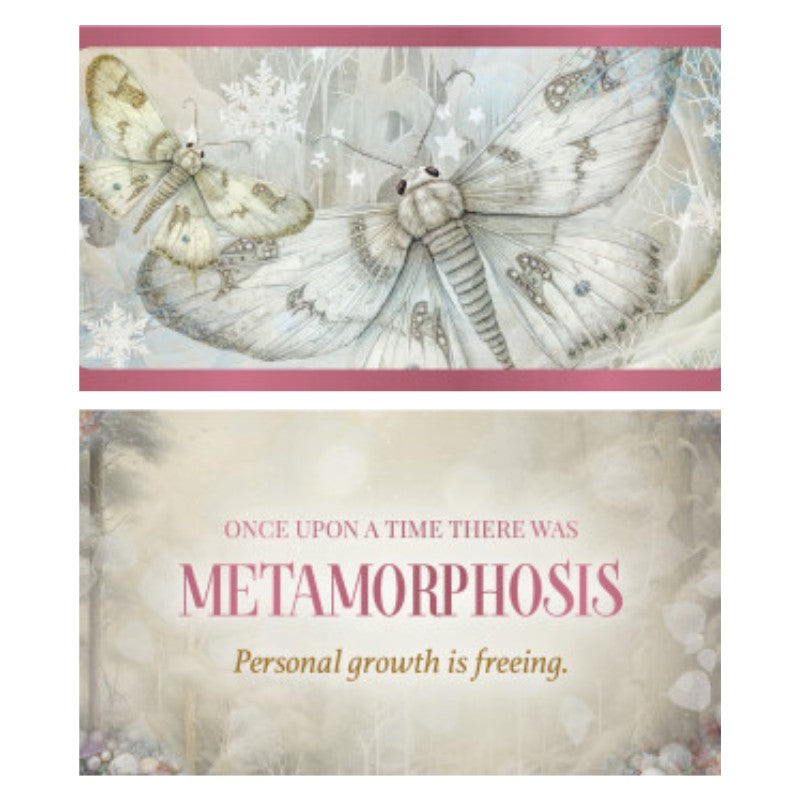 card from the once upon a time pocket oracle featuring two white butterflies