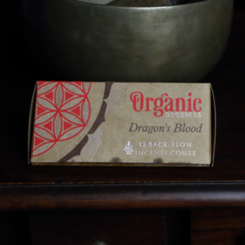 Organic Goodness Incense Backflow Cones Dragon's Blood