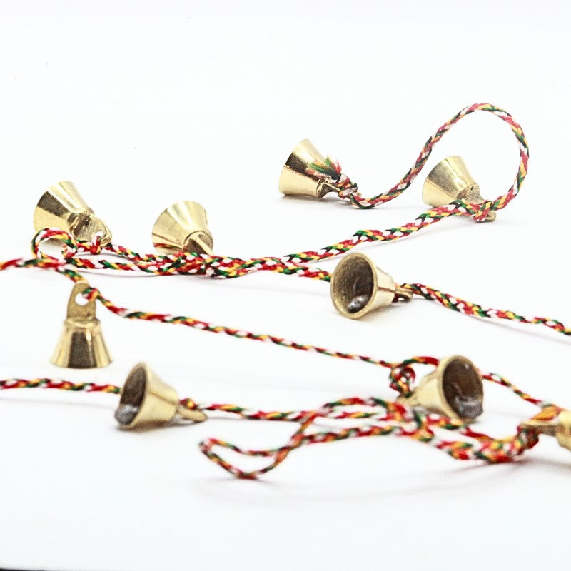 string of brass bells