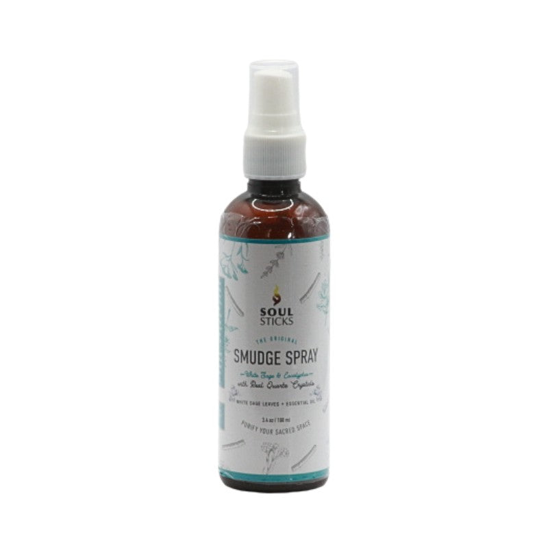 bottle of white sage and eucalyptus room spray