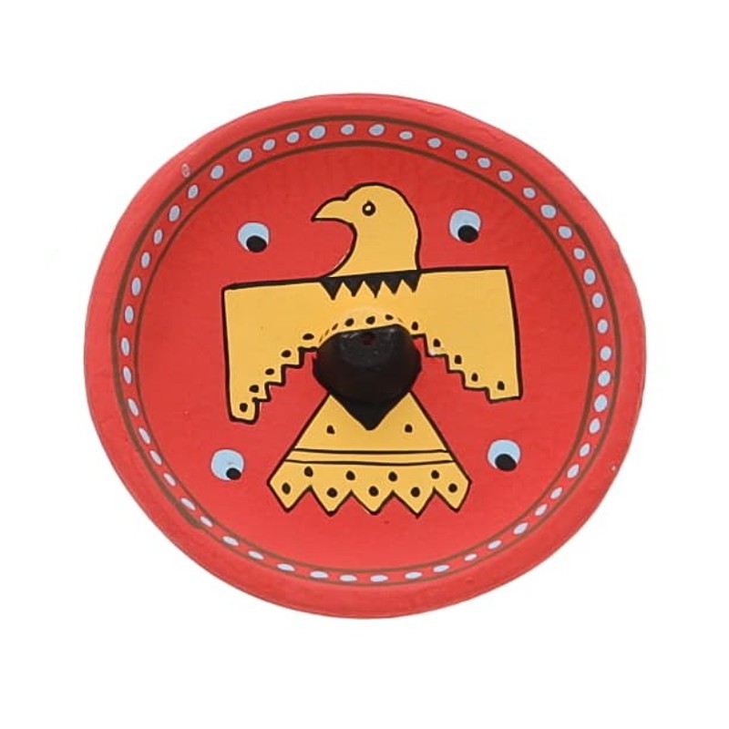 Terracotta Eagle Incense Burner- Red