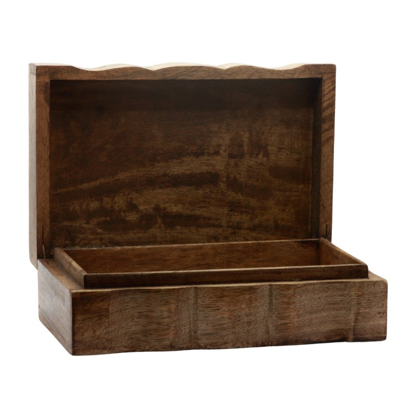 Carved Triquetra Wooden Tarot Box