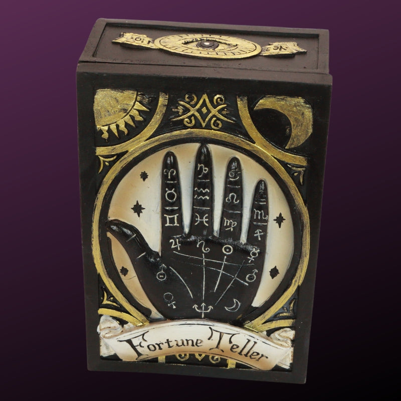 Black & Gold Fortune Teller- Tarot Card Storage Box