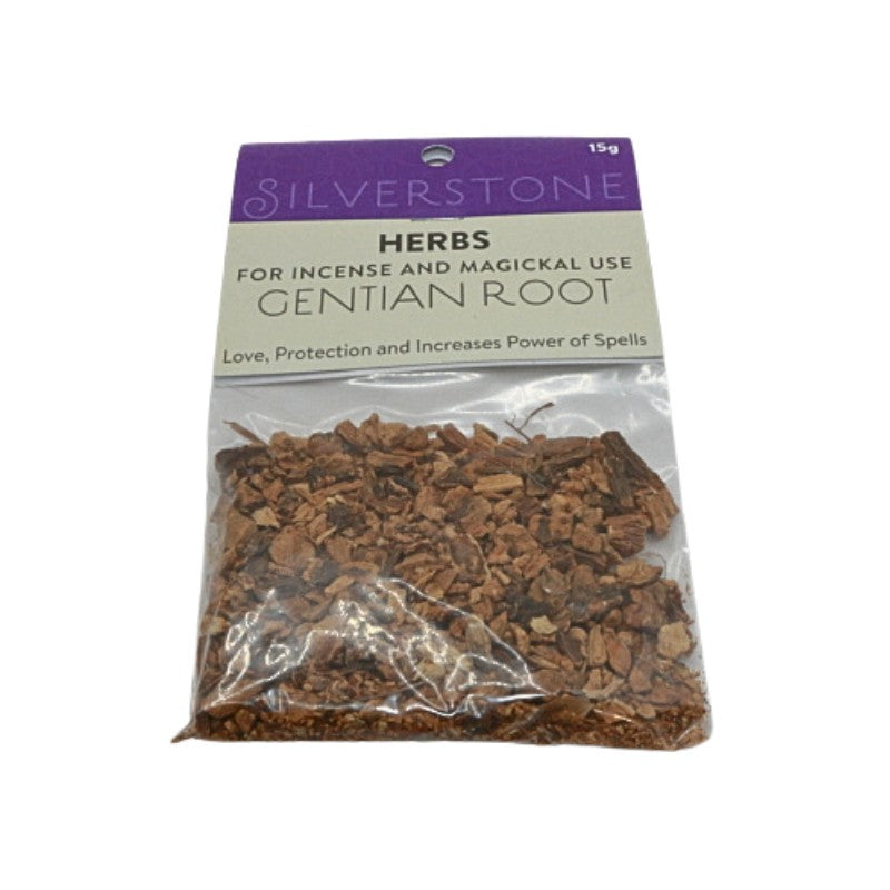 packet of dried herbs- gentian root