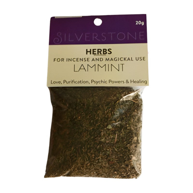 packet of loose dried herbs- lammint
