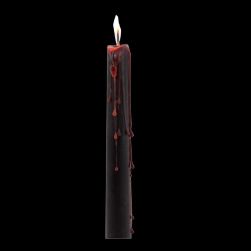 4 pk Reverse Action Vampire Tears Taper Candles- Halloween Candles