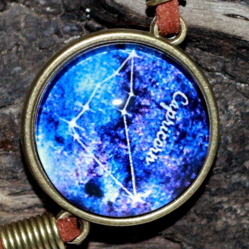 Capricorn Star Sign Adjustable Leather Bracelet - Astrology Bracelet