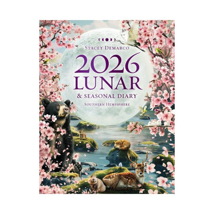 2026 Lunar & Seasonal Diary cover with nature-themed illustration and bear, deer, and ram.