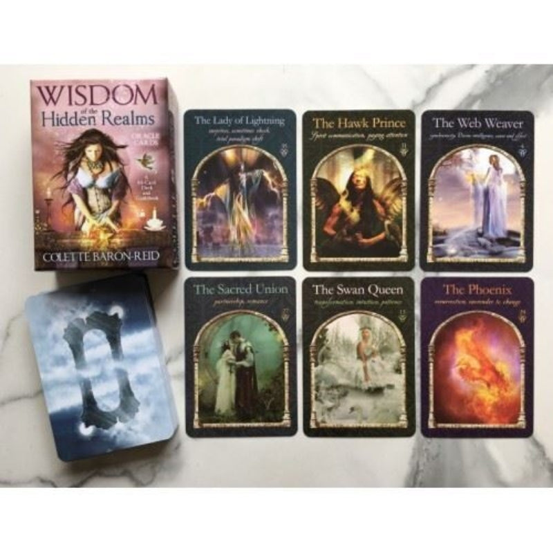 Wisdom of the Hidden Realms Oracle Cards- 44 Card Deck & Guidebook ...