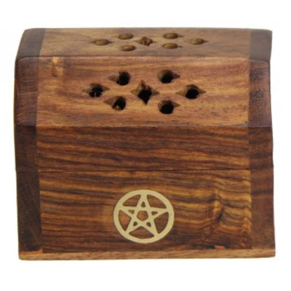 Pentacle Incense Cone Holder Box- Incense Coffin