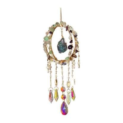 Fluorite Crystal Hanging Suncatcher