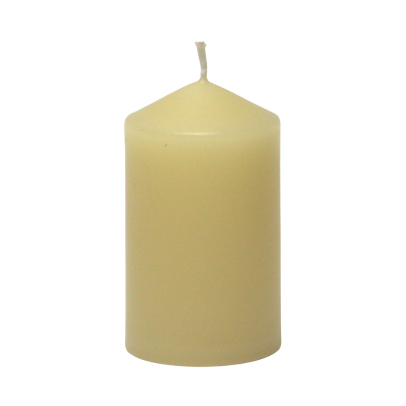 50mm x 75mm Beeswax pillar candle with cotton wick