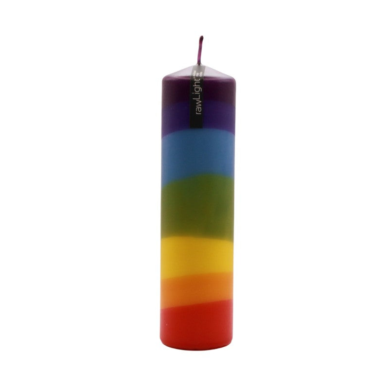 rainbow pillar candle 60mm x 250mm