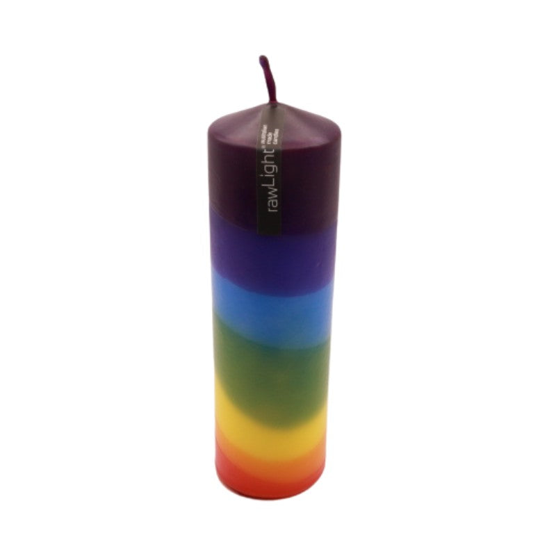 rainbow pillar candle 60mm x 200mm