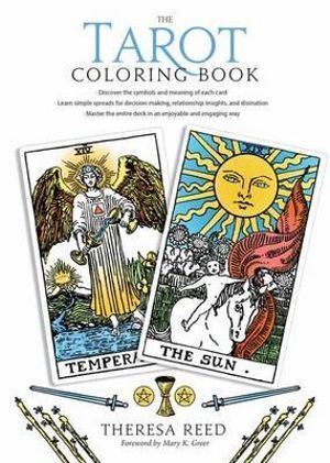 front page of the tarot coloring book by theresa reed
