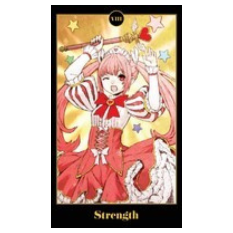 "Strength" Tarot card from the Anime Tarot Deck