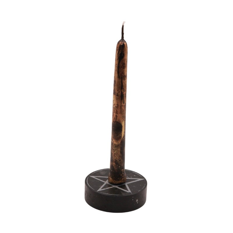 2 Hour Tiny Taper Spell Candles- Ancient Black and Gold- Sold Separately