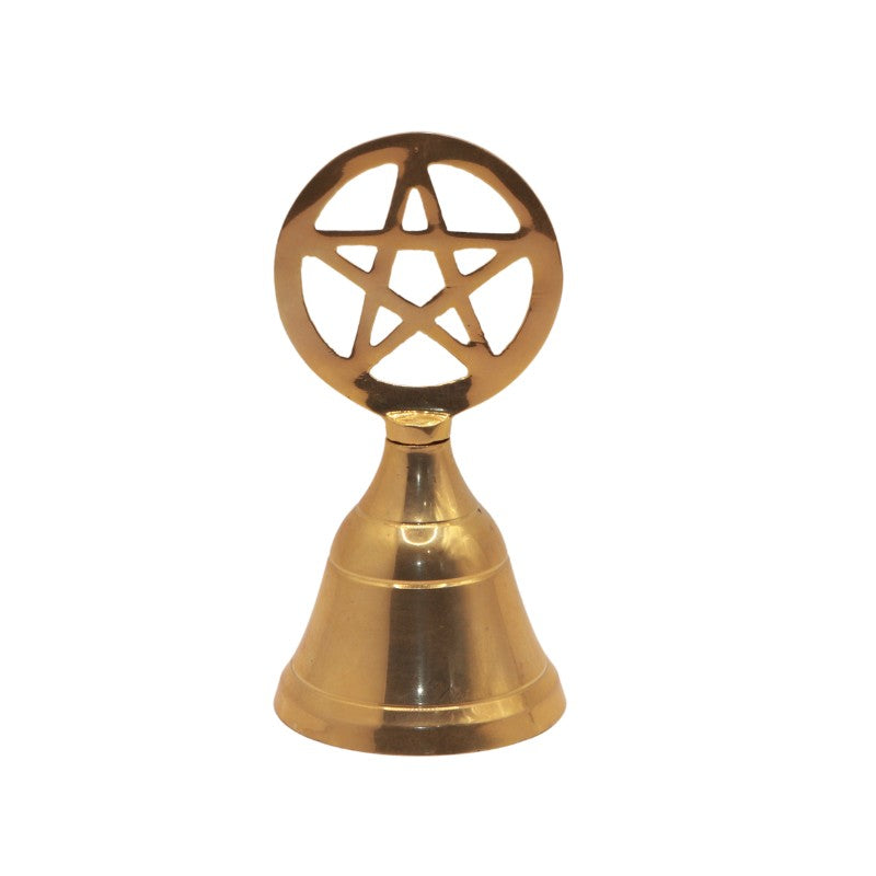 Brass Pentacle Altar Bell / Hand Bell