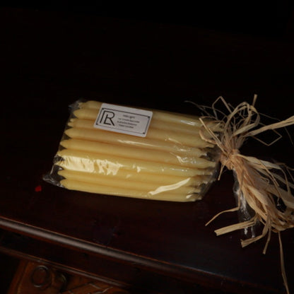 45 beeswax candles in a bag