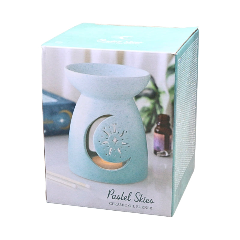 packaging box for a blue ceramic oil burner