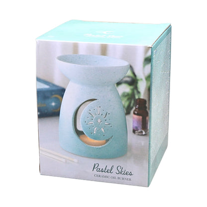 packaging box for a blue ceramic oil burner