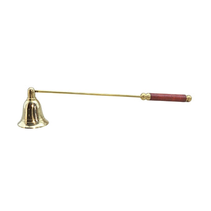 Brass Candle Snuffer with Wooden Handle