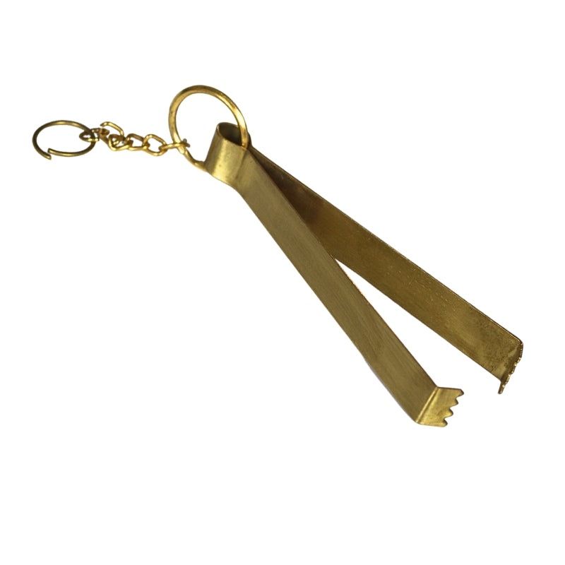 Charcoal Tongs Brass 14cm- For Use With Charcoal Discs