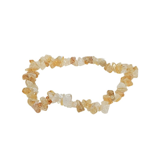 Citrine stone bracelet on a white background