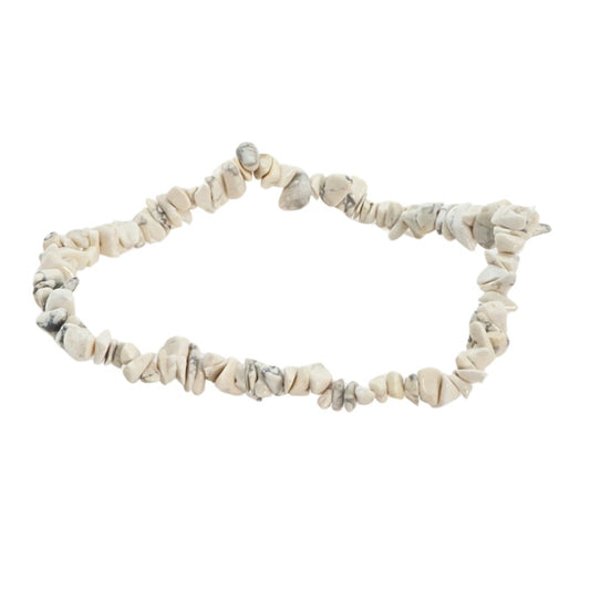Beige stone bracelet on a white background