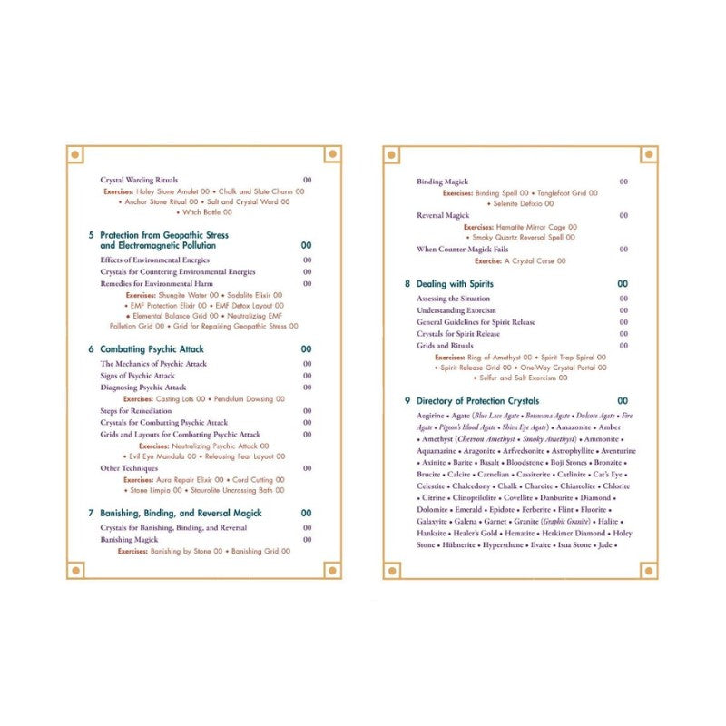 Two pages from a book or document with text and decorative borders on a white background