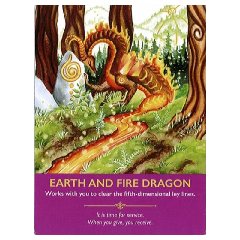 Earth and fire dragon card from the dragon oracle card deck