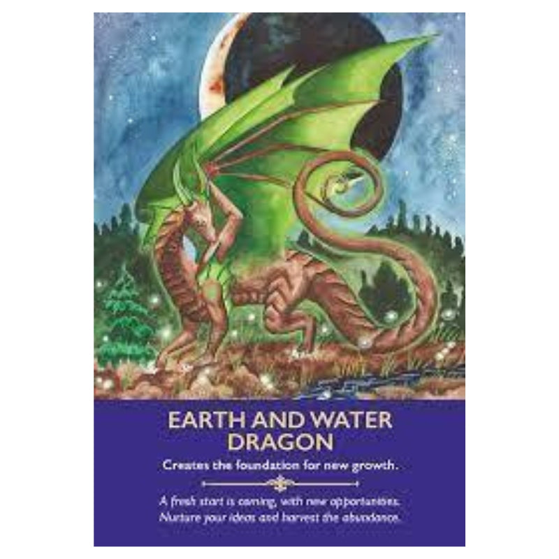 Earth and water dragon oracle card from the dragon oracle card deck