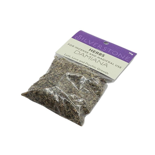 packet of loose dried herbs- damiana