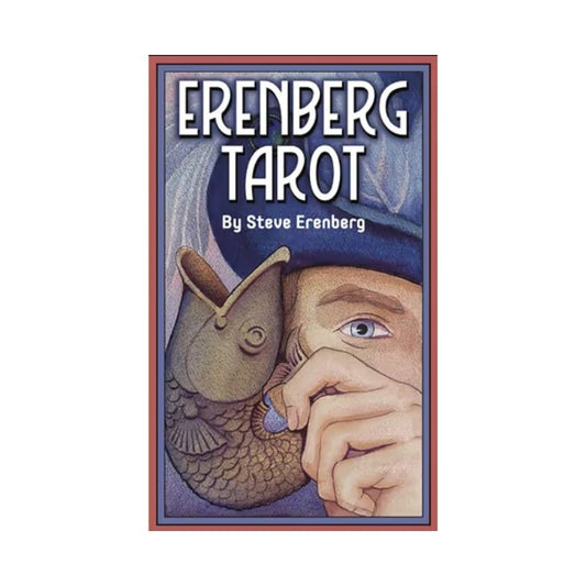 Cover of Erenberg Tarot with a hand holding a fish and a person's eye.