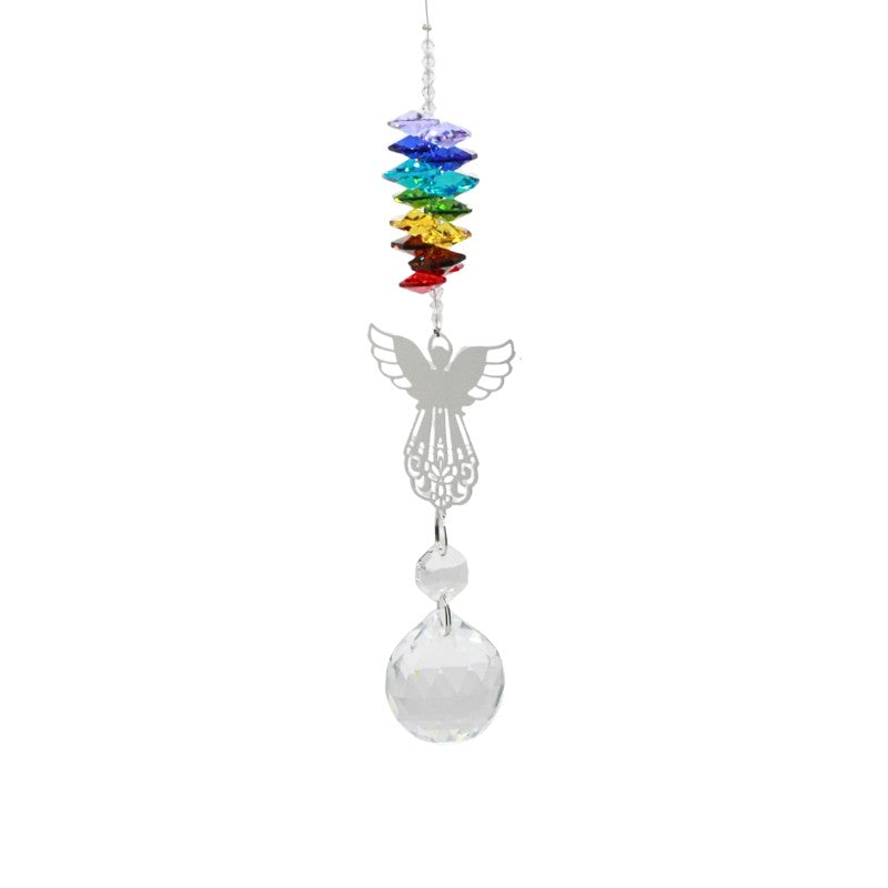 suncatcher featuring Angel and glass ball hanging from coloured beads