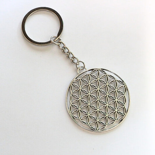 Flower Of Life Keyring, Bag Charm Or Wallet Accessory