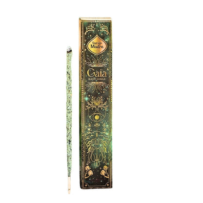 gaia incense next to incense box