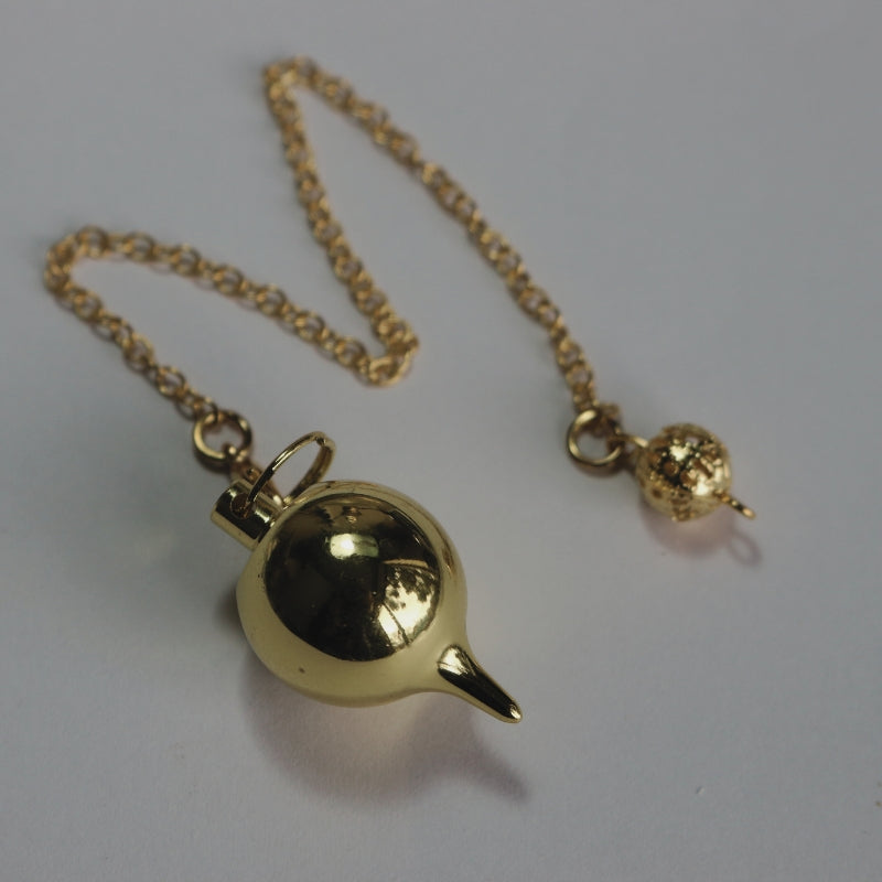 Gold Sphere Pendulum- Dowsing and Divination, great for Reiki, Tarot, Wicca