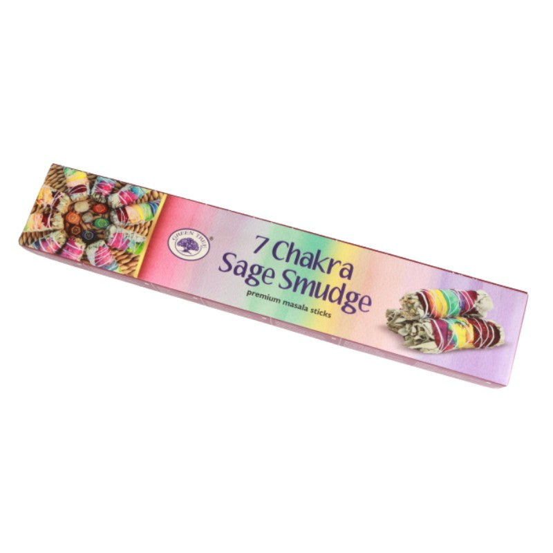 Green Tree Incense Sticks– 7 Chakra Smudge Sage 15g